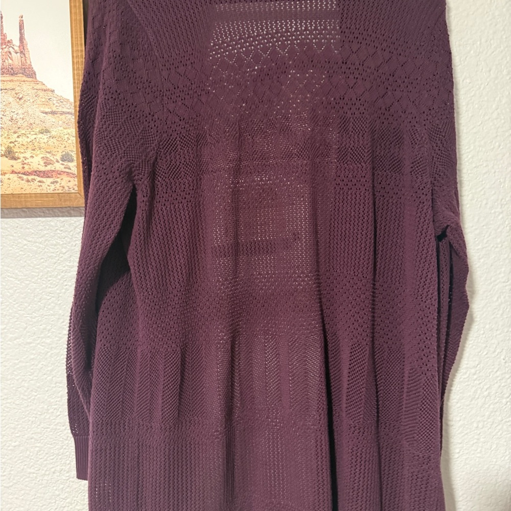 Torrid Pointelle Longline Open Front Cardigan Swe… - image 7